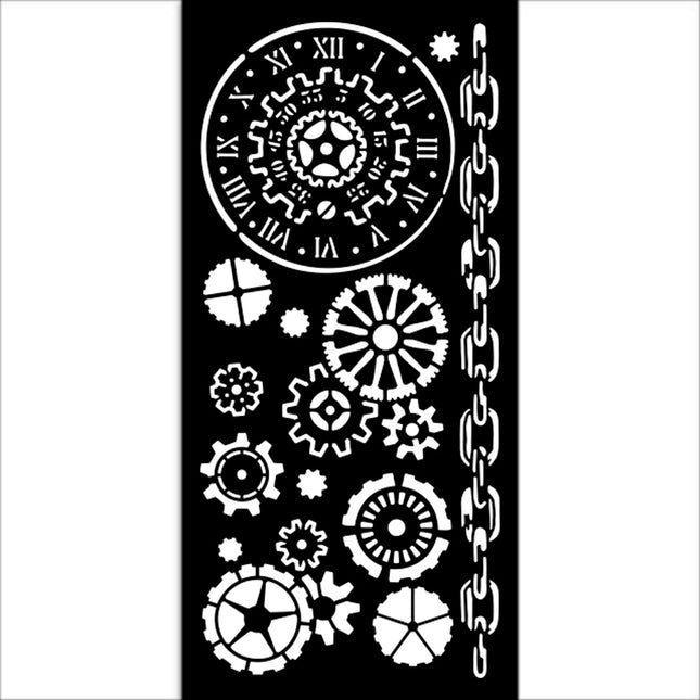 Thick Stencil 12x25 cm - Voyages Fantastiques Mechanisms  