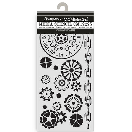 Thick Stencil 12x25 cm - Voyages Fantastiques Mechanisms  