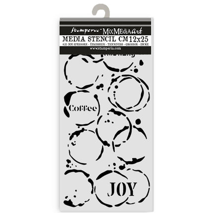 Thick stencil cm 12X25 - Furry Friends coffee prints