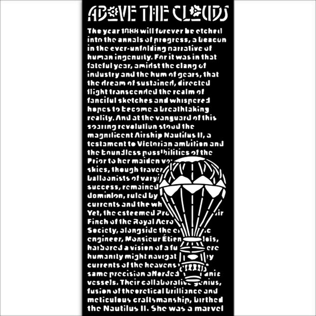 Thick Stencil 12x25 cm - Voyages Fantastiques Above the Clouds  