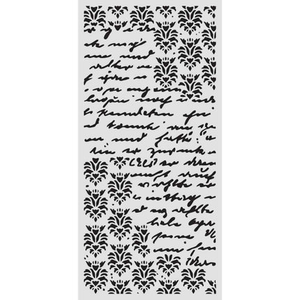 Thick Stencil cm 12x25 - Secret Diary Seal and Writings