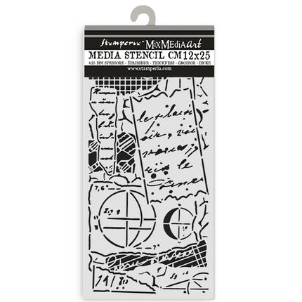 Thick stencil cm 12X25 - A new Beginning notes 