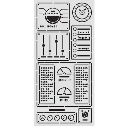 Thick stencil cm 12X25 - A new Beginning control panel 