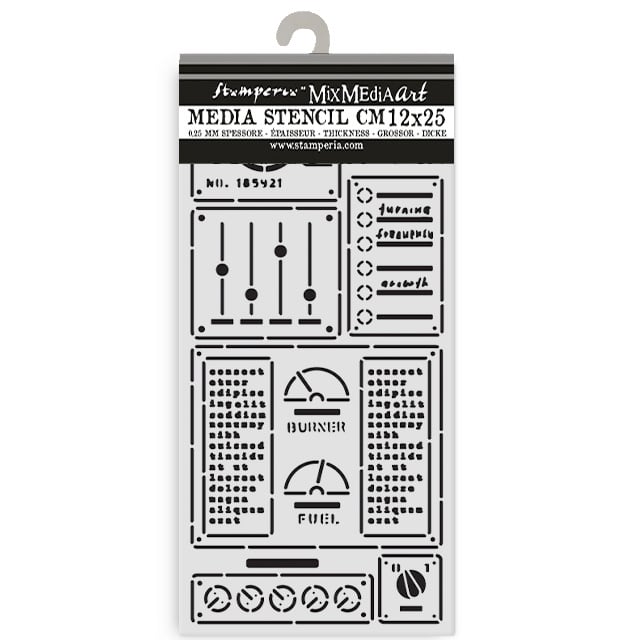 Thick stencil cm 12X25 - A new Beginning control panel 