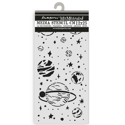 Thick stencil cm 12X25 - A new Beginning planetary