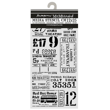Cut laser stencil for Art and Craft cm 12X25 - Our Way tickets