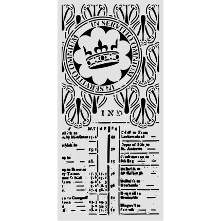 Cut laser stencil for Art and Craft cm 12X25 - Our Way crown