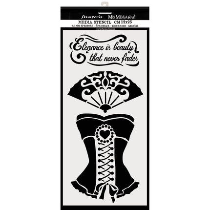 Thick stencil cm. 12X25 Corset