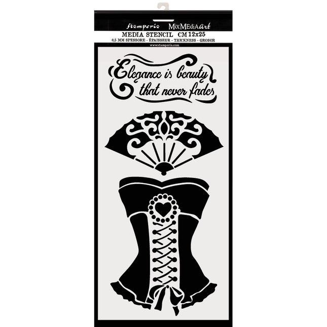 Thick stencil cm. 12X25 Corset