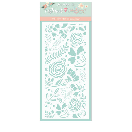 Thick stencil cm. 12X25 Big roses