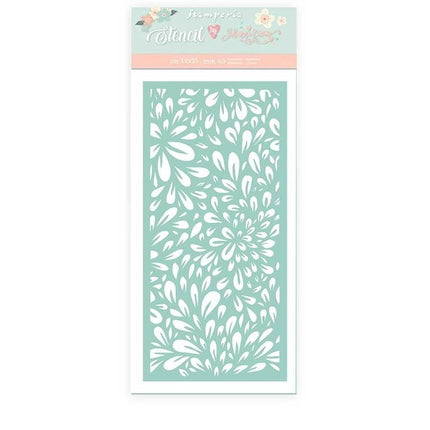 Thick stencil cm 12x25 Christmas rose flowers