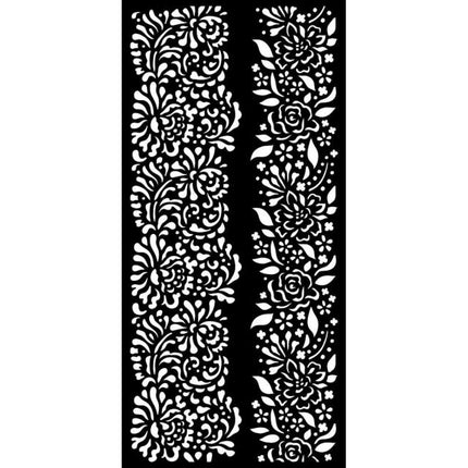 Thick stencil cm 12X25 - Garden of Promises borders