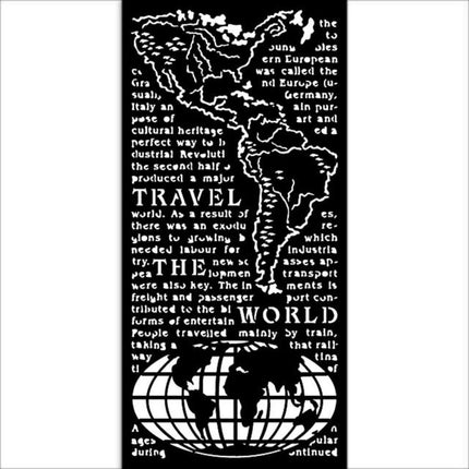 Thick stencil cm 12X25 - Create Happiness The World