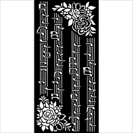 Thick stencil cm 12X25 - Christmas music