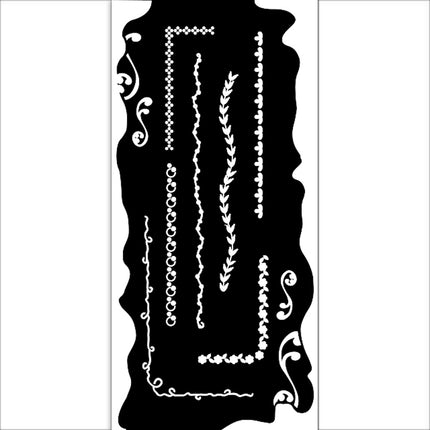 Thick stencil cm 12X25 - Create Happiness Welcome Home borders