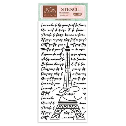 Thick stencil cm 12X25 - Create Happiness Oh lá lá Tour Eiffel
