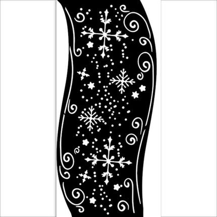 Thick stencil cm 12X25 - Christmas ribbon