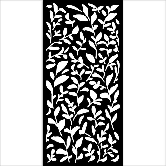 Thick stencil 12x25 cm - Create Happiness Secret Diary leaves pattern