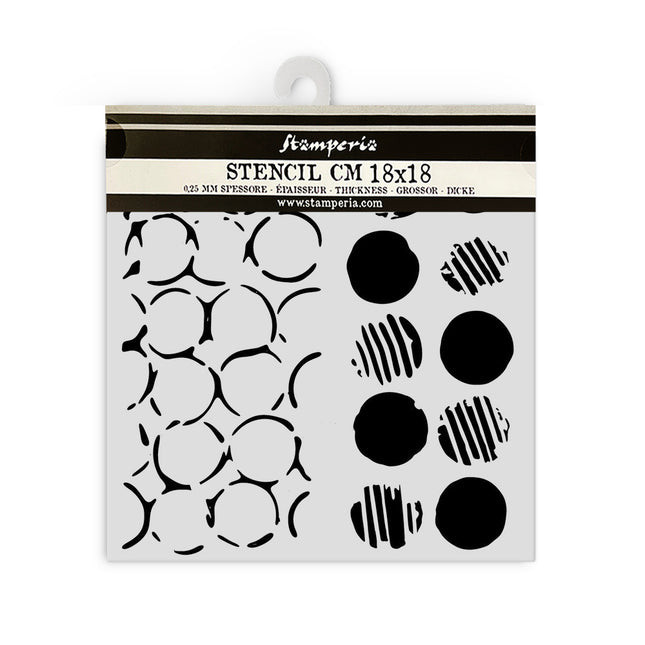 Thick stencil cm 18x18 - The Nutcracker double texture dots