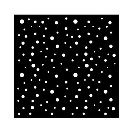 Thick stencil cm 18X18 - Classic Christmas dots pattern