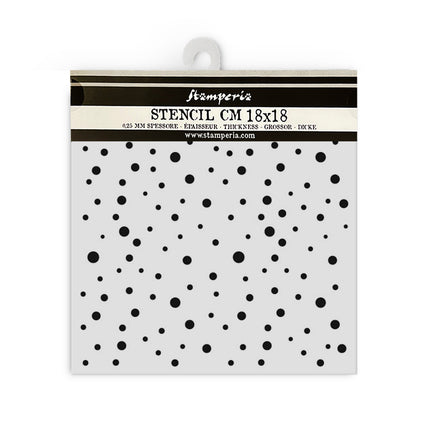 Thick stencil cm 18X18 - Classic Christmas dots pattern