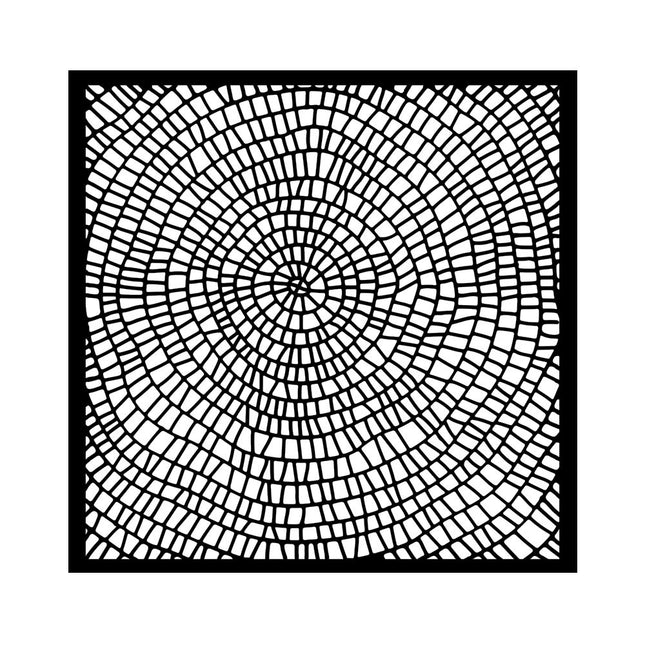 Thick Stencil 18x18 cm - Whispering Woods Bark Pattern  
