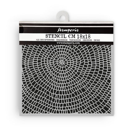 Thick Stencil 18x18 cm - Whispering Woods Bark Pattern  