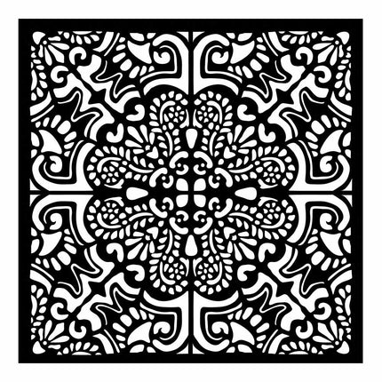 Thick stencil cm. 18X18 Azulejos tiles