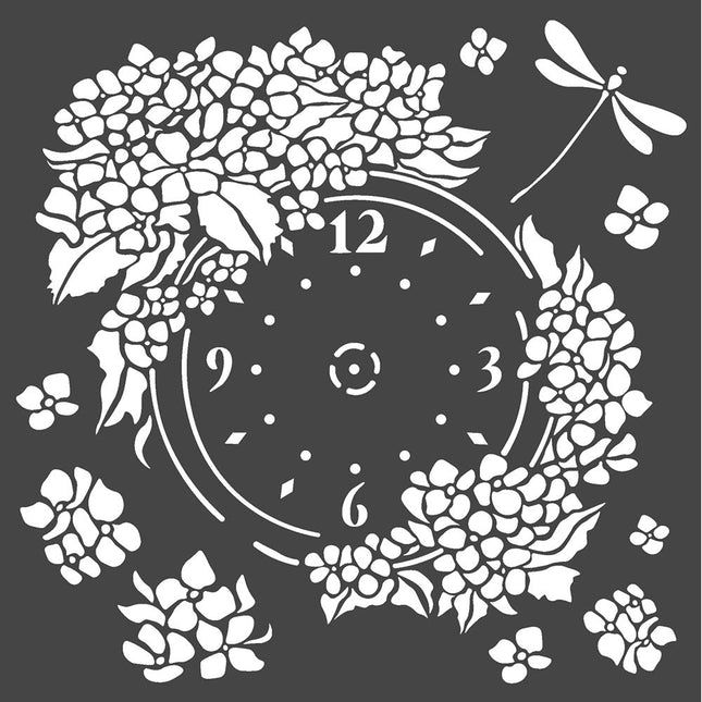 Thick stencil cm. 18X18 Clock