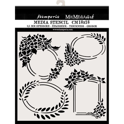 Thick stencil cm. 18X18 Labels