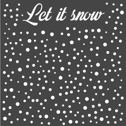 Thick stencil cm 18x18 Let’s snow