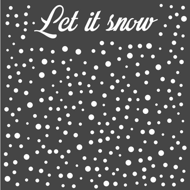 Thick stencil cm 18x18 Let’s snow