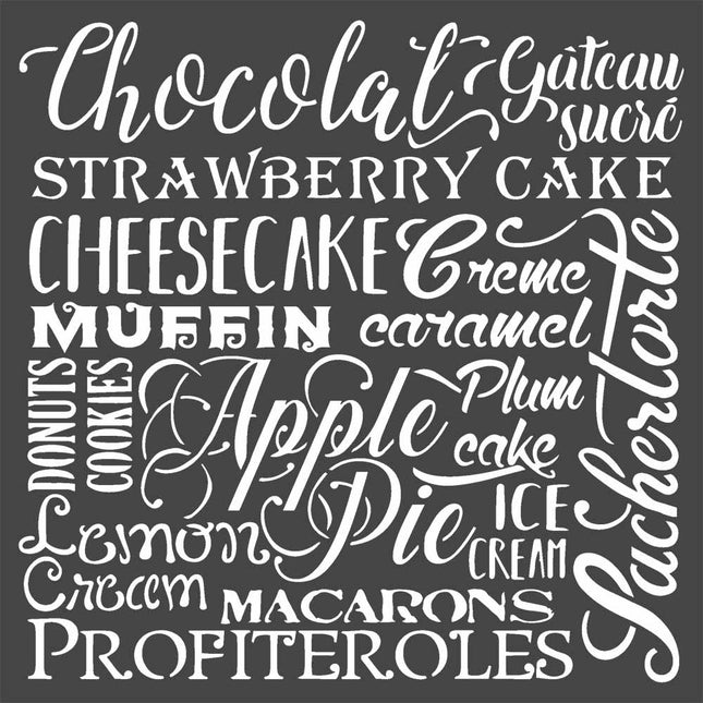 Thick stencil cm. 18X18 Chocolat