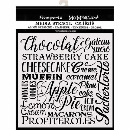 Thick stencil cm. 18X18 Chocolat