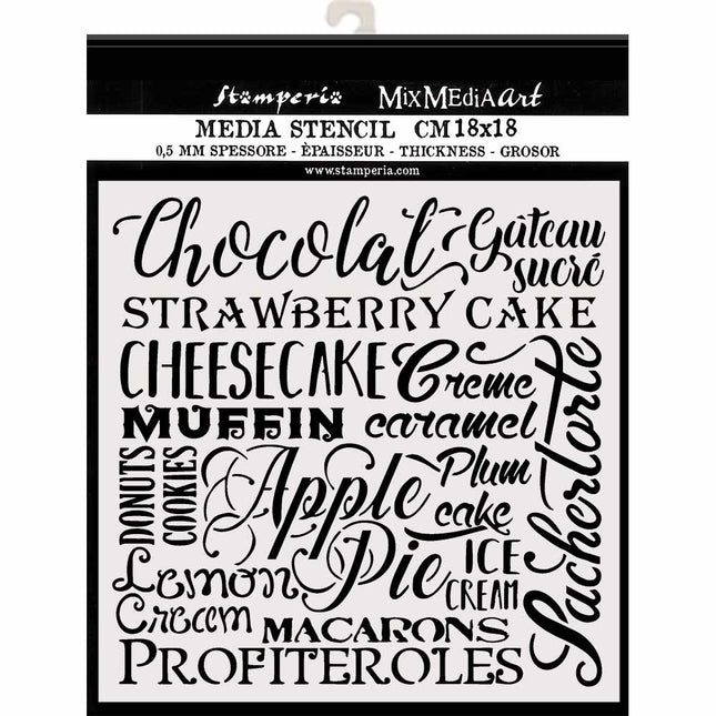 Thick stencil cm. 18X18 Chocolat