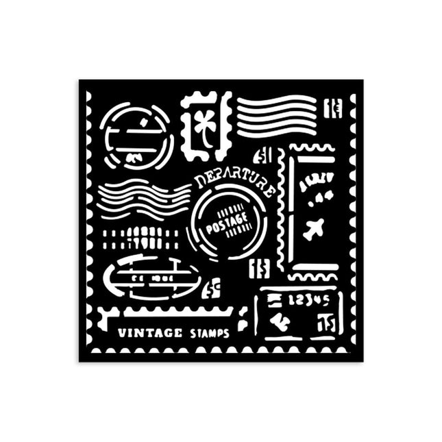 Thick stencil cm 12X12 - Art of Travelling stamps
