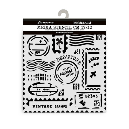 Thick stencil cm 12X12 - Art of Travelling stamps