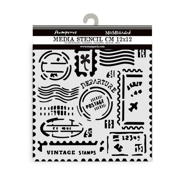 Thick stencil cm 12X12 - Art of Travelling stamps