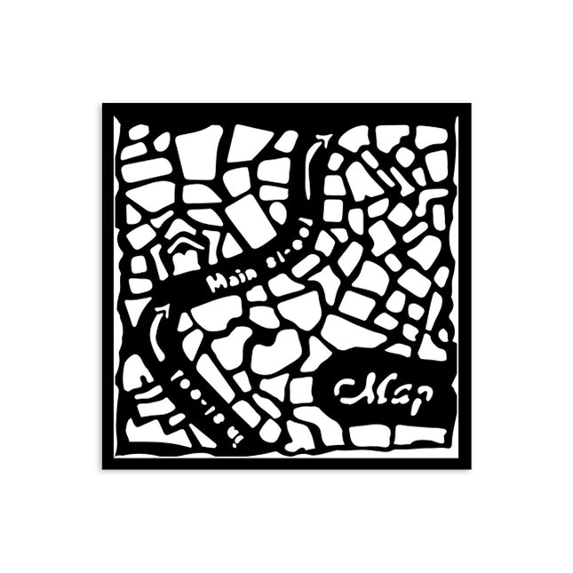 Thick stencil cm 12X12 - Art of Travelling street map