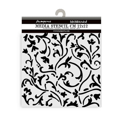 Thick stencil 12x12 cm - Masquerade ornaments