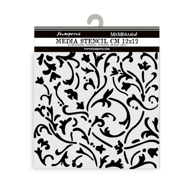 Thick stencil 12x12 cm - Masquerade ornaments