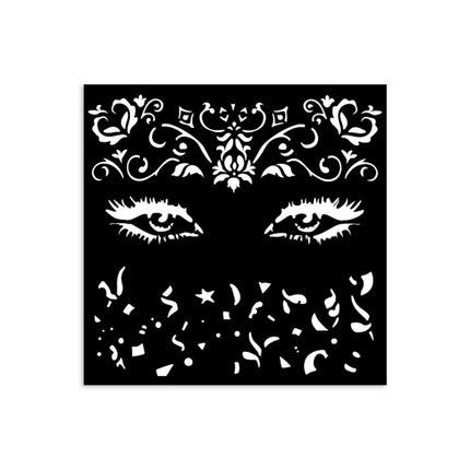Thick stencil 12x12 cm - Masquerade eyes