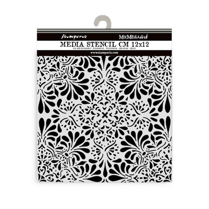 Thick stencil cm 12X12 - Lace