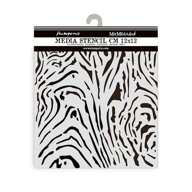 Thick stencil 12x12 cm - Hidden Grove wood pattern