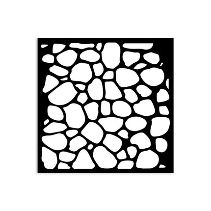 Thick stencil 12x12 cm - Hidden Grove stone pattern