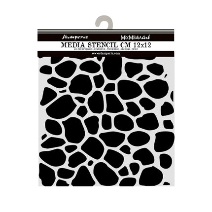 Thick stencil 12x12 cm - Hidden Grove stone pattern