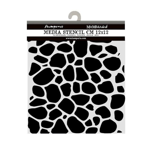 Thick stencil 12x12 cm - Hidden Grove stone pattern