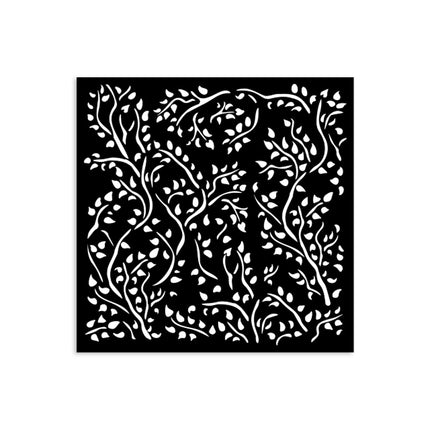 Thick stencil 12x12 cm - House of Roses branch pattern