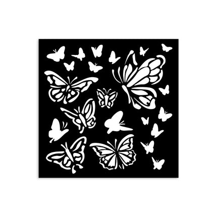 Thick stencil 12x12 cm - House of Roses butterfly