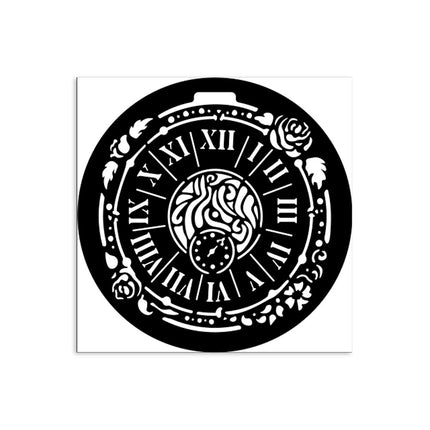 Thick stencil 12x12 cm - House of Roses clock